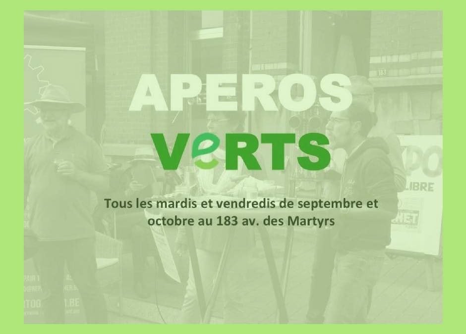 Apéros verts – Les rendez-vous de septembre et octobre
